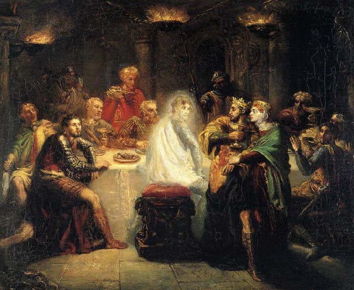 Theodore Chasseriau The Ghost of Banquo china oil painting image